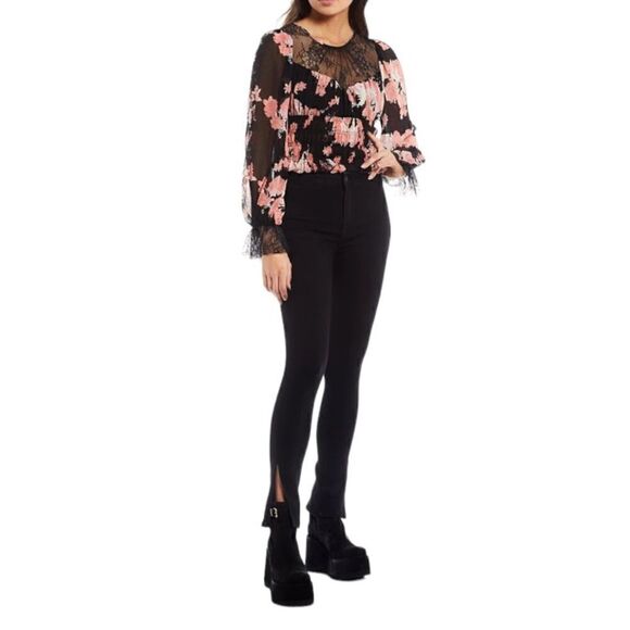 FREE PEOPLE Daphne Blouse in Midnight Combo - Picture 1 of 5